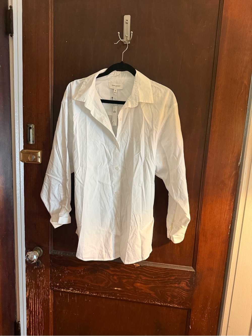 Banana Republic White Women's Button-Down Shirt